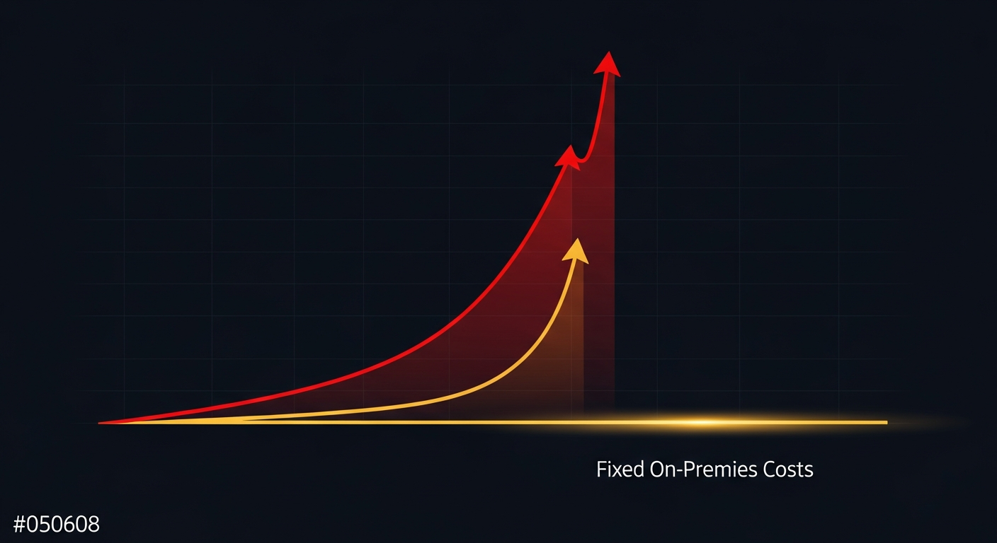 Cloud AI costs rising exponentially while on-premise costs remain flat