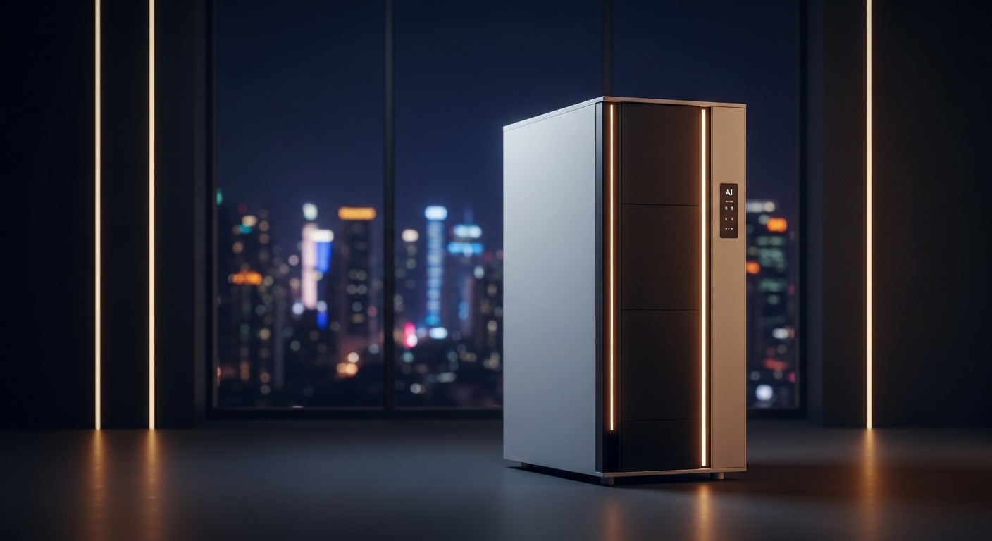 Dhakma Core — Private AI server in executive office